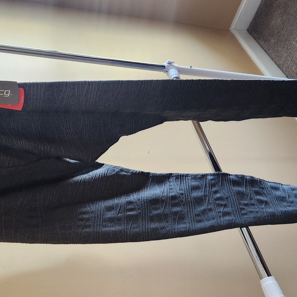 Black Textured Leggings